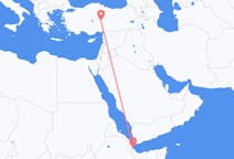 Flyreiser fra Balbala, Djibouti til Kayseri, Tyrkia