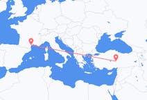 Flyreiser fra Kayseri, Tyrkia til Aspiran, Frankrike