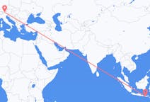Flyg från Praya, Lombok, Indonesien till Innsbruck, Österrike