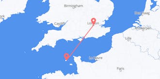 Vluchten van Verenigd Koninkrijk naar Guernsey