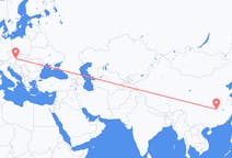 Flyg från Yueyang, Kina till Vienna, Österrike