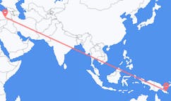 파푸아 뉴기니 투피에서 출발해 터키 디야르바키르에게(으)로 가는 항공편