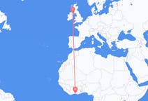 Flyreiser fra Abidjan, Elfenbenskysten til Belfast, Nord-Irland