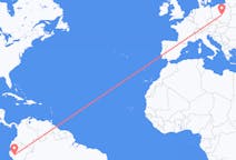 Flyreiser fra Jaen, Peru til Łódź, Polen