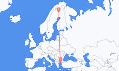Flyg från Pajala, Sverige till Lemnos, Grekland