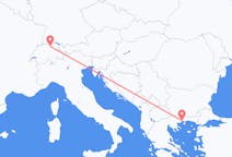 Flyreiser fra Zürich, til Kavala Prefecture