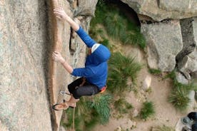 마드리드 국립공원의 암벽 등반 모험