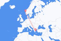 Flyreiser fra Athen, Hellas til Bergen, Norge