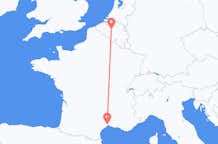 Vluchten van Montpellier, Frankrijk naar Brussel, België