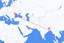 Flyreiser fra Kolkata, India til Constanța, Romania