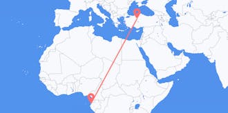 Flyrejser fra Gabon til Tyrkiet