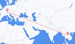Vols depuis la ville d'Udon Thani vers la ville de Friedrichshafen