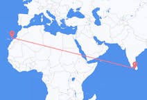 Loty z Kolombo na Sri Lance do Lanzarote w Hiszpanii