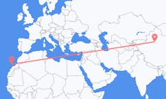 Flyreiser fra Korla, Kina til Lanzarote, Spania