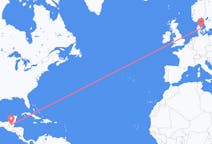 Flights from Flores, Guatemala to Aarhus, Denmark