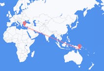 Flyreiser fra Port Moresby, til Dalaman