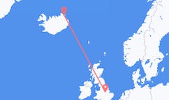 아이슬란드 토르쇼픈에서 출발해 영국 노팅엄으로(으)로 가는 항공편