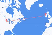 Flyg från Minneapolis, USA att knacka, Irland