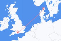 Vluchten van Bournemouth, Engeland naar Aalborg, Denemarken