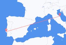 Flyg från Ancona, Italien till Lissabon, Portugal