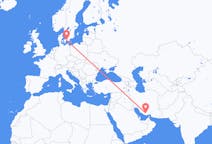 Flights from from Lar to Copenhagen