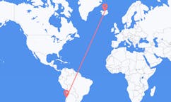 Flyreiser fra Copiapó, Chile til Akureyri, Island