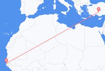 Flyg från Banjul, Gambia till Konya, Turkiet