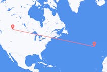 Flyrejser fra Medicine Hat, Canada til Santa Maria, Portugal
