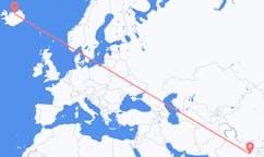 航班从印度巴特那市到阿克雷里市，冰岛塞尔