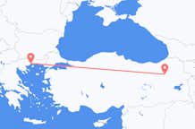 Vluchten van Erzurum, Turkije naar de prefectuur Kavala, Griekenland