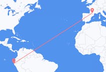 Flyreiser fra Talara, Peru til Toulouse, Frankrike