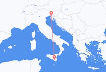 Fly fra Comiso til Trieste