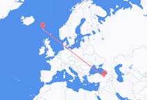 Flyrejser fra Erzincan til Sørvágur