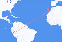 出发地 秘鲁出发地 瓦努科目的地 西班牙兰萨罗特岛的航班
