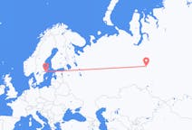 Vols depuis la ville de Nijnevartovsk vers la ville de Stockholm