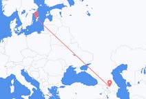 Loty z Gandża, Azerbejdżan z Visby (Dania), Szwecja