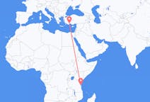 Flights from Zanzibar to Antalya