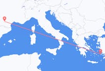Loty z Kalimnos, Grecja do Tuluza, Francja