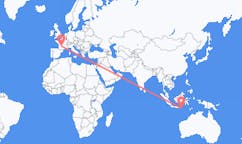 Flyreiser fra Praya, Lombok, Indonesia til Brive-la-gaillarde, Frankrike