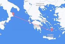 Vols depuis la ville de Crotone vers la ville de Santorin