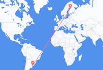 Flyg från Montevideo, Uruguay till Uleåborg, Finland