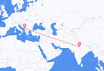 Flyg från Gwalior, Indien till Podgorica, Montenegro