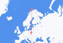 Flyg från Sørkjosen, Norge till Krakow, Polen