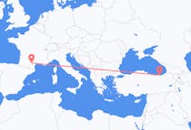 Loty z Castres, Francja z Trabzon, Turcja
