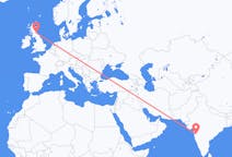 Flyg från Pune, Indien till Edinburgh, Skottland