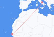 Flyg från Cap Skidåkning, Senegal till Neapel, Italien