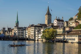 3 i 1: Zürich Walking Tour - Krydstogt på søen - Cable Car Ride til Felsenegg