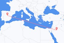 出发地 沙特阿拉伯出发地 阿尔焦夫地区目的地 西班牙马德里的航班