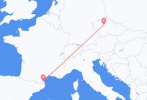 Vluchten van Perpignan, Frankrijk naar Praag, Tsjechië