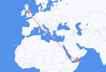 Flights from Bosaso, Somalia to Birmingham, England